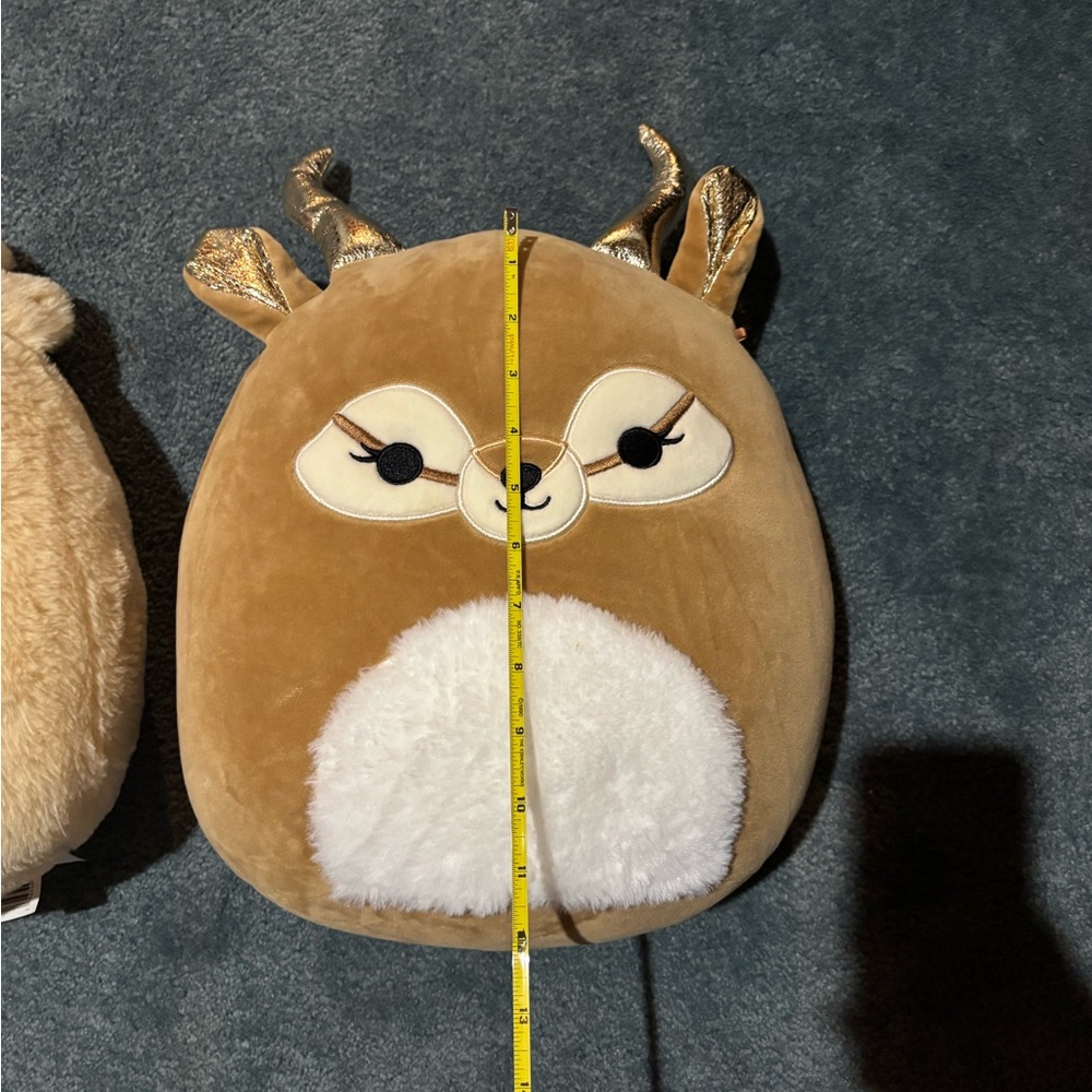 Squishmallows Kieli Brown and White Deer with Glitter Antlers